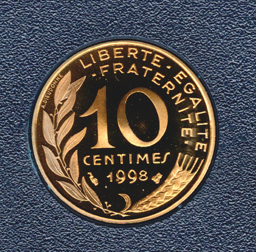 Centimes 1998 fdc sortie du - fdc,