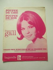 PARTITION VINTAGE FRANCE GALL POUPEE DE CIRE POUPEE DE SON  SERGE GAINSBOURG