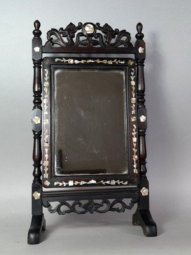 Ancien miroir psyché table - miroir,