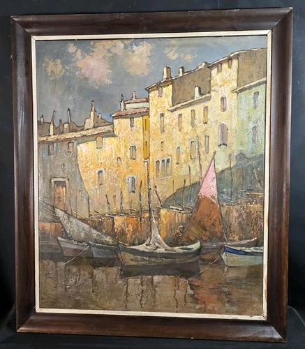 Tableau huile martigues - tableau,