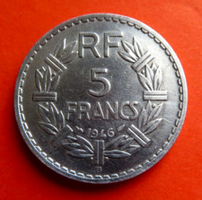 Superbe Pièce de 5 FRANCS  1946  B  " ALU "  LAVRILLIER