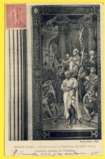 cpa 75 - PARIS PANTHÉON Peintre JOSEPH BLANC le BAPTÊME de CLOVIS Art Religion