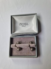 Bouton de manchette signé Hermès Balle de golf⛳️ CUFFLINK Hermès Silver