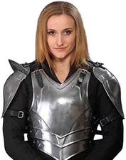 Déguisement femme demi armure chevalier médiéval femme LARP SCA combat métal