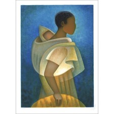 TOFFOLI Louis - Lithographie originale "Maternité Noire" 76x56cm - 1991