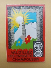 Ancien Autocollant Sticker : PORTES DU SOLEIL - VAL D'ILLIEZ - CHAMPOUSSIN