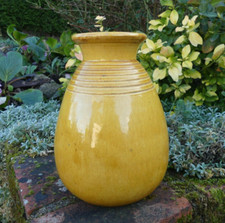 Céramique VASE couverte JAUNE