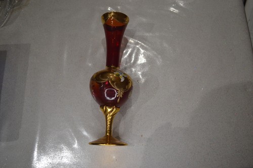 Vase murano tre fuochi rouge - murano,