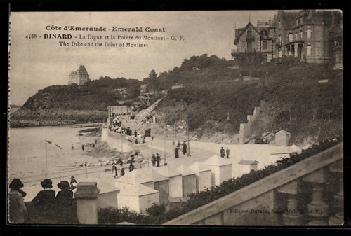 Cpa dinard digue et - dinard,, la