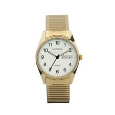 Adora Montre Hommes Analogue Ø 33mm Bracelet Couleur or Jaune Quartz Acier Inox