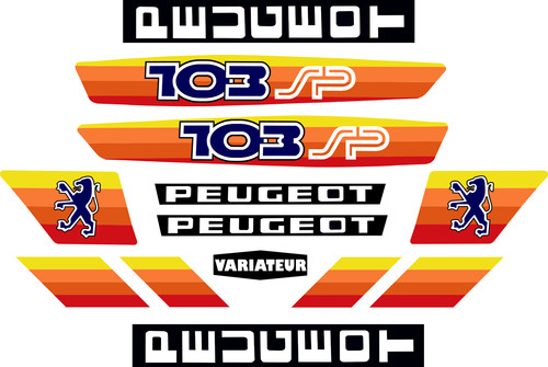 Peugeot 103 decal - peugeot, sp