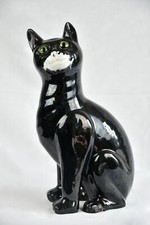 SCULPTURE DE CHAT EN FAIENCE