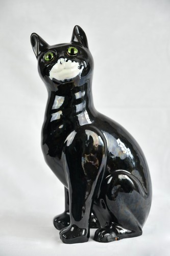 Sculpture chat faience - en,