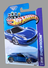 FERRARI 458 SPIDER bleu métallissé Hot Wheels blister américain 3 inches 1/64