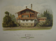 Lithographie d'un Chalet