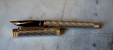 STYLO PLUME SHEAFFER TARGA FRED FORCE 10 METAL PALLADIE - PLUME OR MASSIF 18 K
