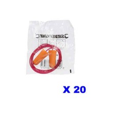 LOT 20 paires Bouchons D'oreilles Mousse SNR 37db Boules ANTI BRUIT avec corde