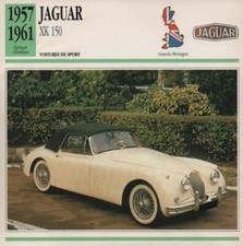 Fiche Auto JAGUAR XK 150 1957 1961 GRANDE BRETAGNE