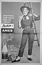 PUBLICITÉ PRESSE 1957 PSCHITT AMER ORANGE CITRON DE QUALITÉ PERRIER - D.DELORME