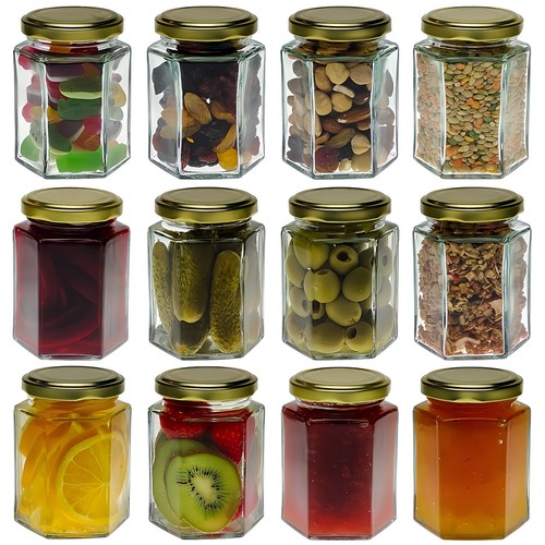 Verre miel jam pots - miel, /