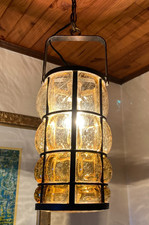 Suspension lanterne verre
