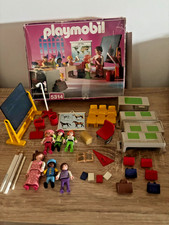 PLAYMOBIL vintage 1900 école classe écolier pupitres ref 5314 avec boite