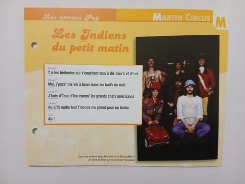 Carte fiche martin circus - -,