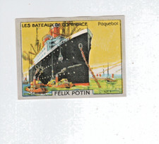 Chromo Bateaux commerce Paquebot Bien 50x40 mm Bien Pub: Félix Potin RR