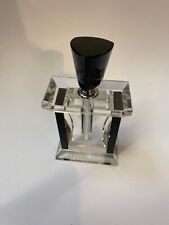 FLACON DE PARFUM  CRISTAL CREATION BALEMBOIS STYLE ART DECO NOIR ET TRANSPARENT