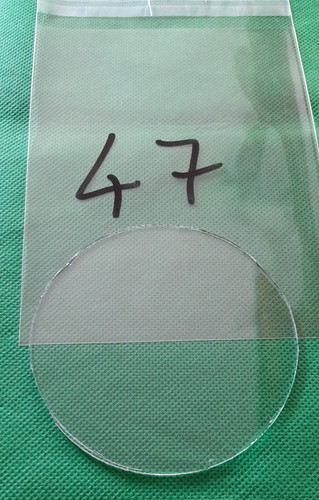 Ancien verre rond plat - 1,