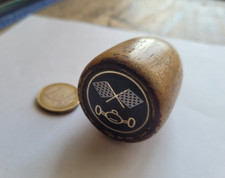 Pommeau de levier de vitesse en bois automobile Grand Prix voiture de collection