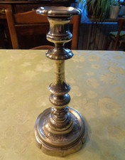 bougeoir bronze argenté XIXéme N III