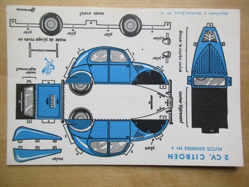 Carte postale 2cv citroen - carte,