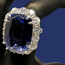 Bague de mariage saphir bleu