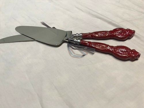 Cake serving set - ,, antiqued