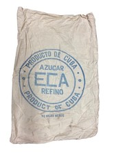 VINTAGE ANCIENNE SAC A CAFE OU SUCRE DE CUBA PAS TOILE DE JUTE