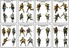 1:35 lot 8 figurines en résine Soldats russe  ww2   non peinte 