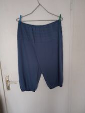 Legging ou sarouel Bleu Jambes Larges Smokes Élastiques 95 % viscose 5 % élastha