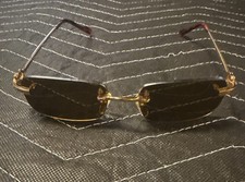 Cartier Sunglasses Gold Metal