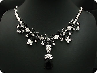 Collier saphir noir 26x6 - saphir, mm
