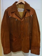 VESTE SCHOTT VINTAGE COUNTRY EN DAIM COUNTRY SUEDE JACKET  TAILLE 42
