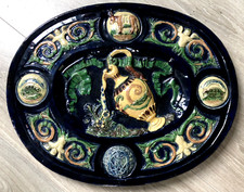 Plat Ovale Céramique Grés Ecole Tours Signé AB Pol ? suiveur Avisseau Palissy