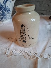 ANCIEN POT EN GRES  BEIGE