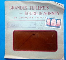 vielle enveloppe grande tuileries bourguignonnes de chagny