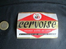 ETIQUETTE ANCIENNE BIERE CERVOISE BRASSERIE MONS EN BAROEUIL OLD BEER LABEL