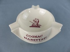 VILLEROY & BOCH cendrier COGNAC MARETT & C° depuis 1822 , parfait état