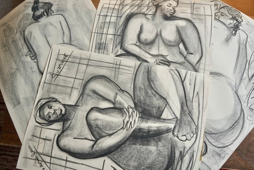 Lot dessins originaux nus - lot,