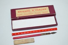 -BOITE PORTE PLUME GOMME REGLE PUBLICITE CADEAUX LION NOIR BAIGNOL FARJON