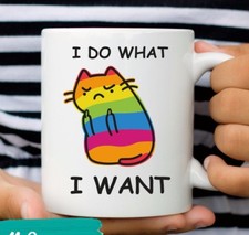 Rainbow Cat Mug I Do What I