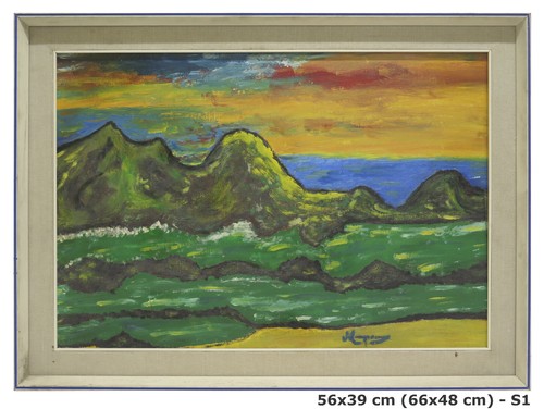 Tableau huile style - tableau, à